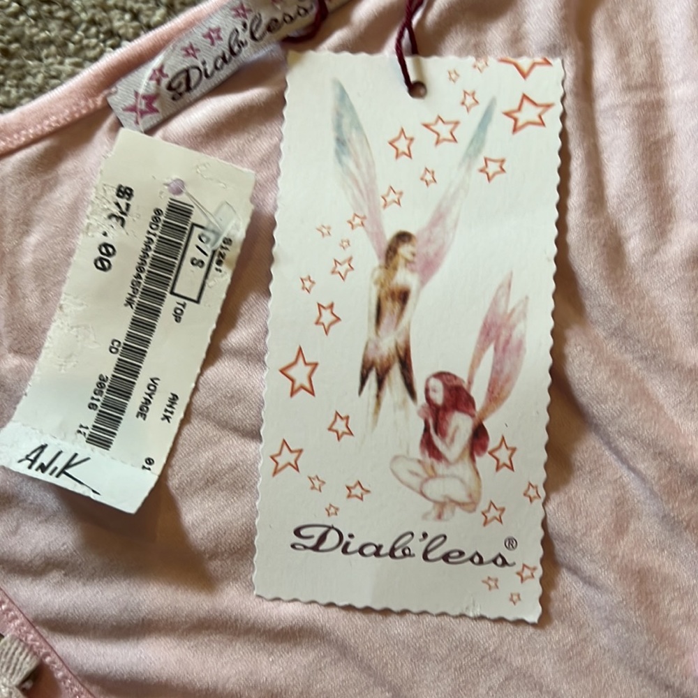 Pink small Diab’less lace up front tshirt - Picture 7 of 7